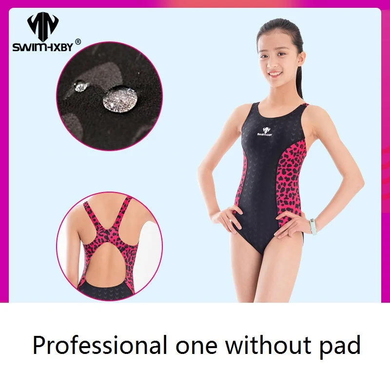 Купальный костюм HXBY для девочек слитный купальник одежда плавания спортивных