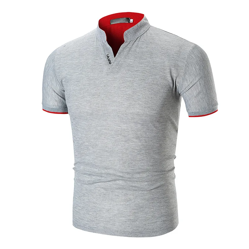 

Hirigin 2020 Mens Slim Fit Short Sleeve V-Neck Casual Summer T-Shirt Top Muscle Tee Shirt Solid Large Size Business Casual Teen