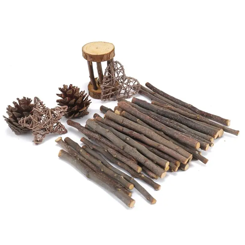 

20/40PCS Wood Chew Stick Grinding Rod Bite Toy Teeth Cleaner Apple Branch Fruit Molar Rod For Hamster Chinchillas Rabbit Guinea