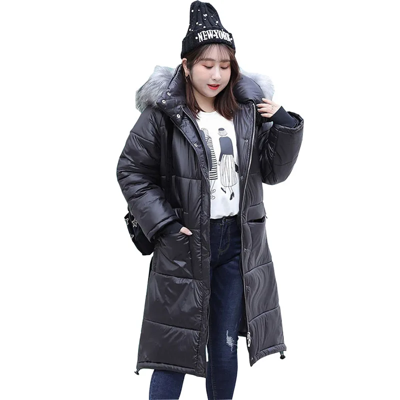 

2020 Plus size 4XL winter overcoat women down cotton parkas thicken hooded windproof warm jacket female long cotton coats G923