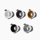 Встраиваемые с антибликовым покрытием COB светодиодный Downlights7W установленный заподлицо 9 Вт12 Вт15 Вт светодиодный точечные потолочные светильники AC85  265V фоновые светильники Освещение в помещении