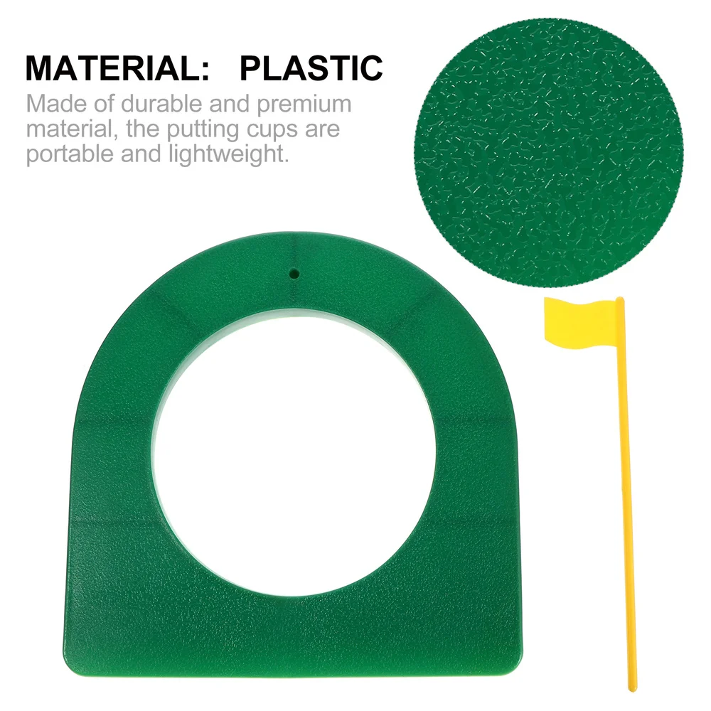 

2pcs Putting Cup Hole Putter Practice Trainer Aid Flag Supplies