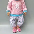Одежда для маленьких кукол, розовая одежда, штаны, повязка на голову для 18 дюймов 43 см, Новая Одежда для кукол, рождественские подарки для маленьких девочек