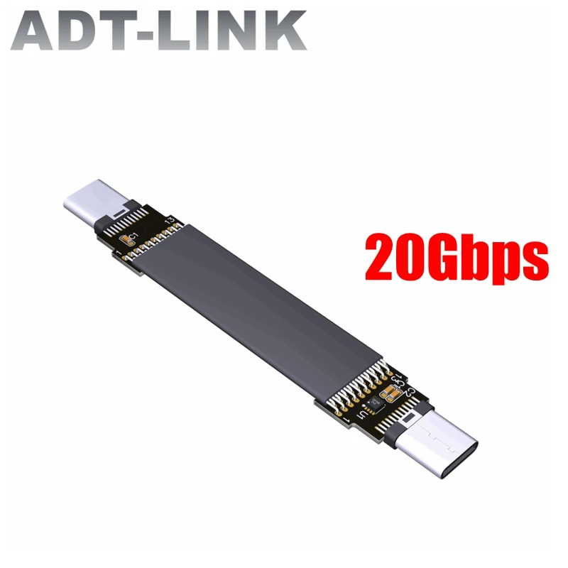 Кабель USB 3 2 Type-C/Type-C 20 Гбит/с 5-300 см FPC ленточный плоский EMI экранированный USB3.2 type C