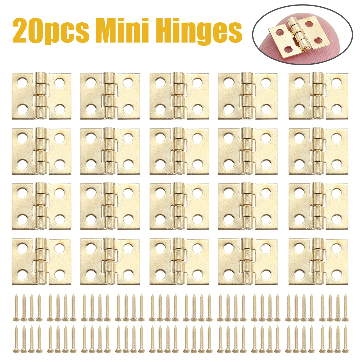 20 шт золотые мини петли двери шкафа ящика коробка ювелирных изделий аппаратные