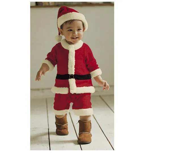 Рождественская хлопковая одежда детский зимний костюм из двух предметов милый