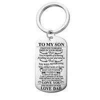 european and american hot jewelry stainless steel military brand key ring family holiday gift key pendant customizable sourc