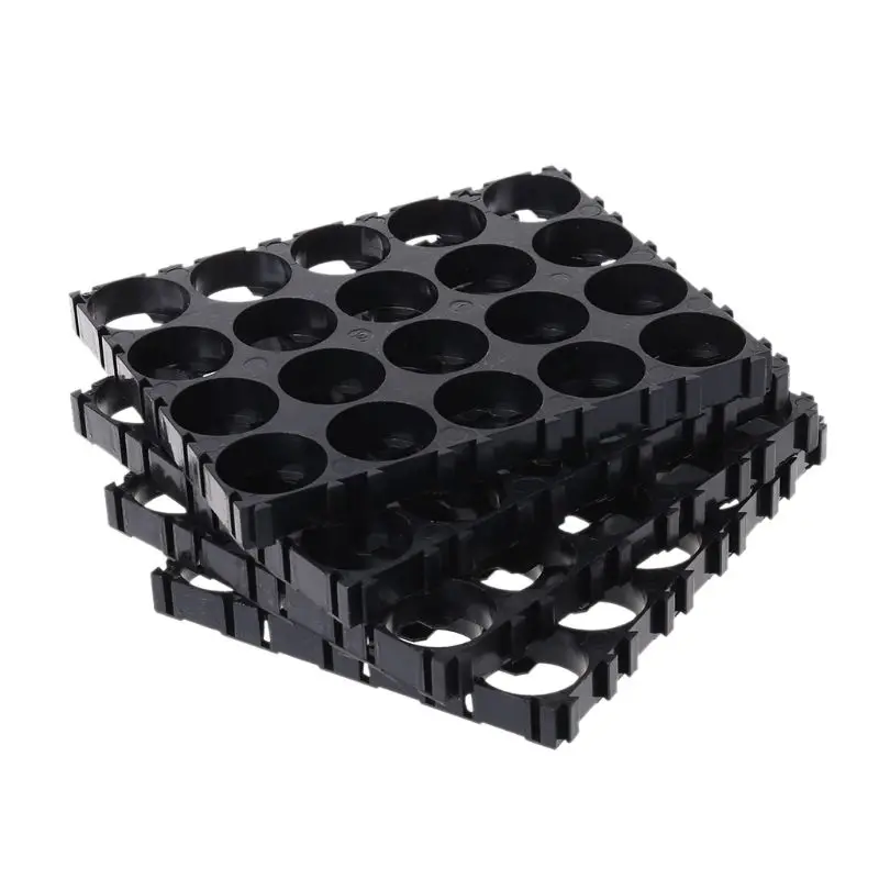 4x Черный 18650 Батарея 4x5 клетка Spacer излучающих в виде ракушки пакет Пластик