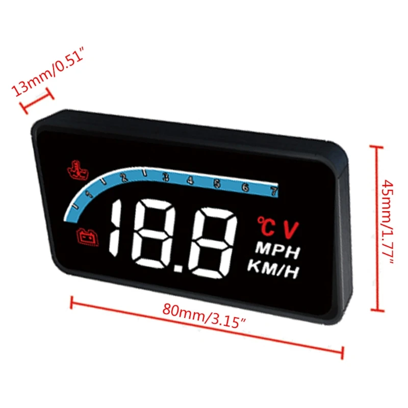 

Universal HUD Head Up Display ,Vehicles OBD2 Overspeed Warning Smart Gauge ODB2 System Car Speedometer Test Tool