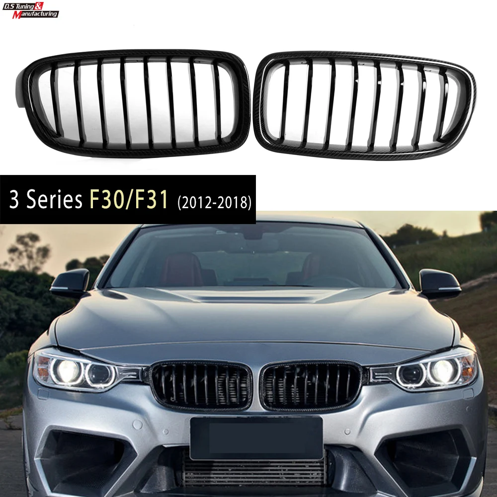 

1-Slat Carbon Front Kidney Grille for BMW 3 Series F30 F31 2012+