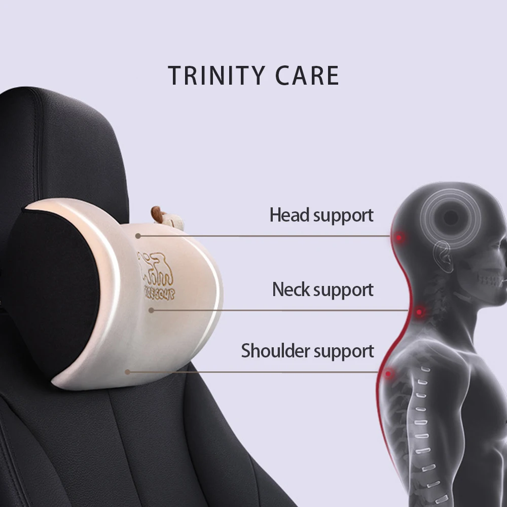 Подушка на подголовник автомобильного сиденья защитная подушка для шеи и