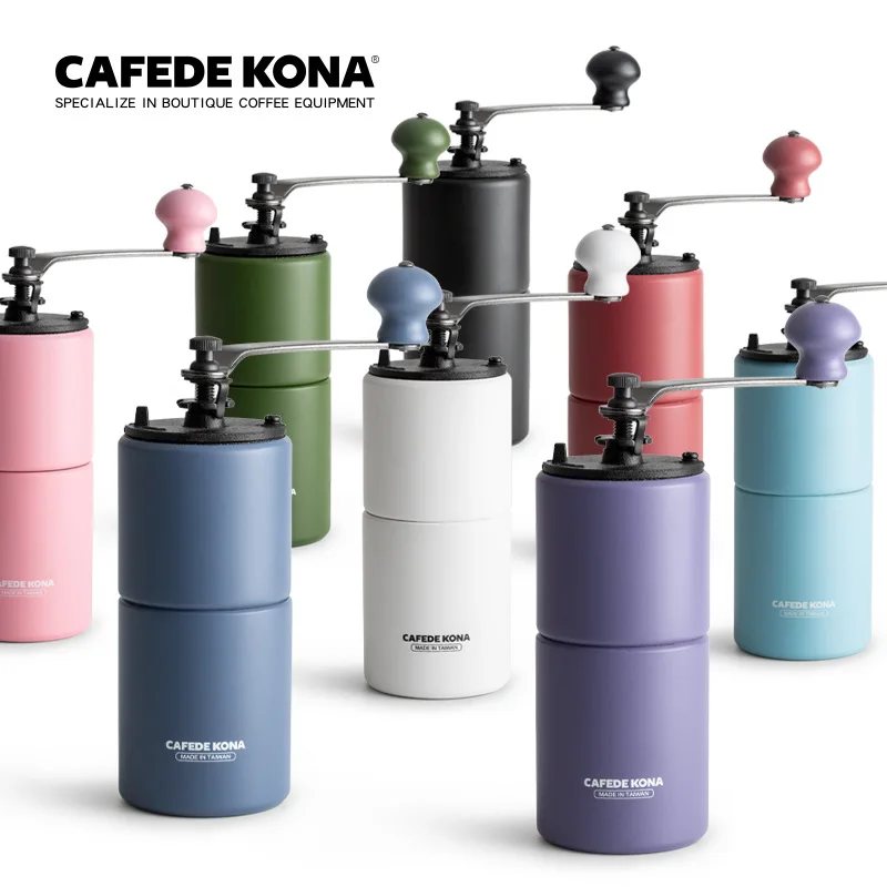 

CAFEDE KONA Manual Coffee Grinder with Adjustable Setting Conical Burr Mill Burr Coffee Grinder for French Drip Coffee Mokapot