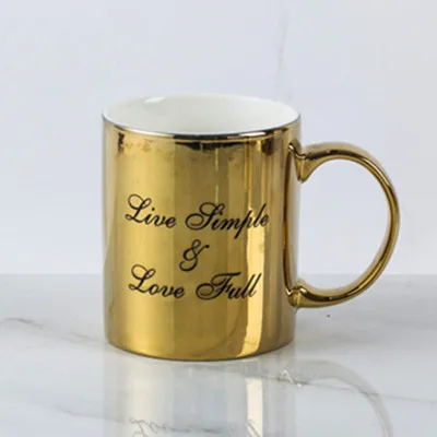 Золотая керамическая кофейная кружка 3D молочная чашка с геометрическими узорами