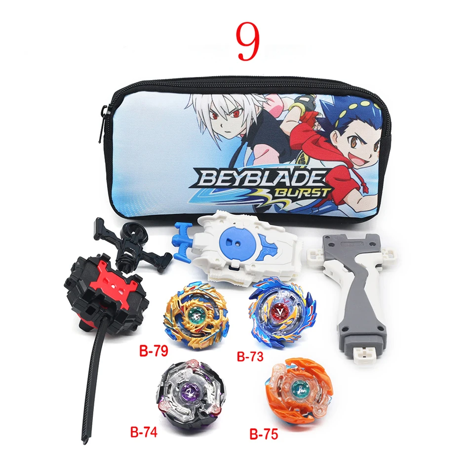 A9 With Launcher 20 Стиль Beyblade Burst Launcher Bey Blade сумка Beyblade Топ игрушки спиннинг гироскоп металлический для 4d мальчика и девочки подарок - Цвет: A9 With Launcher
