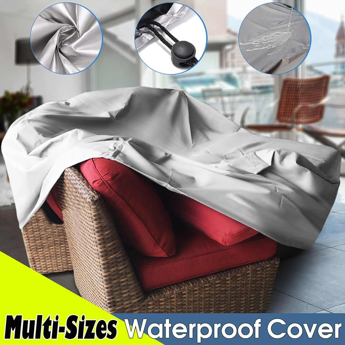 Водонепроницаемый чехол для садовой мебели 20 размеров защиты от дождя снега