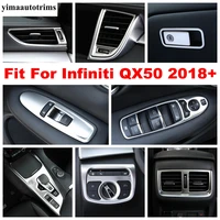 stainless steel accessories for infiniti qx50 2018 2021 glove box sequin shift gear head light button ac air vent cover trim