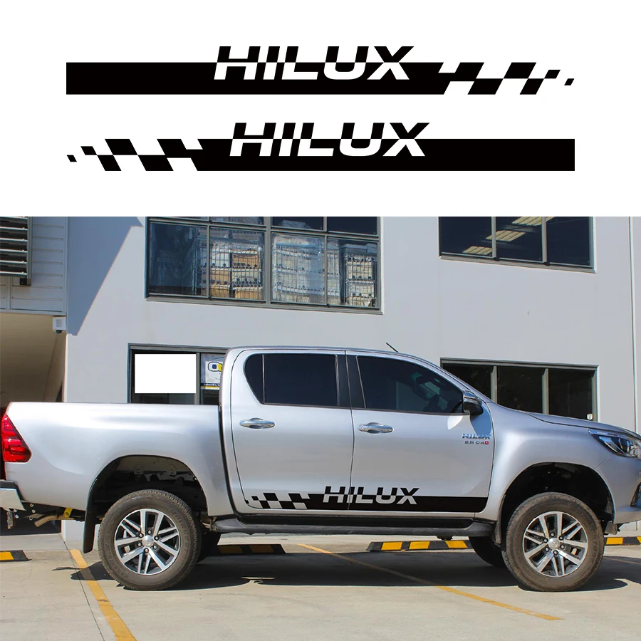 Автомобильные наклейки hilux полосатые боковые двери графические виниловые