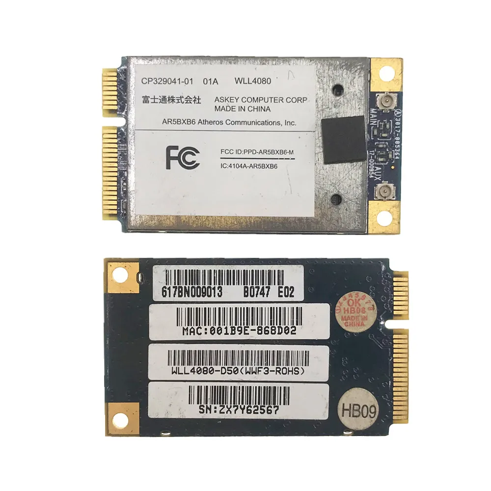 Atheros AR5BXB6 a/b/g Wireles мини PCIe оригинальный Toshiba PA3503U 1MPC WLL4080|Сетевые карты| |
