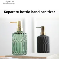 high quality large 400ml manual soap dispenser clear glass hand sanitizer bottle containers press empty bottles bathroomgh
