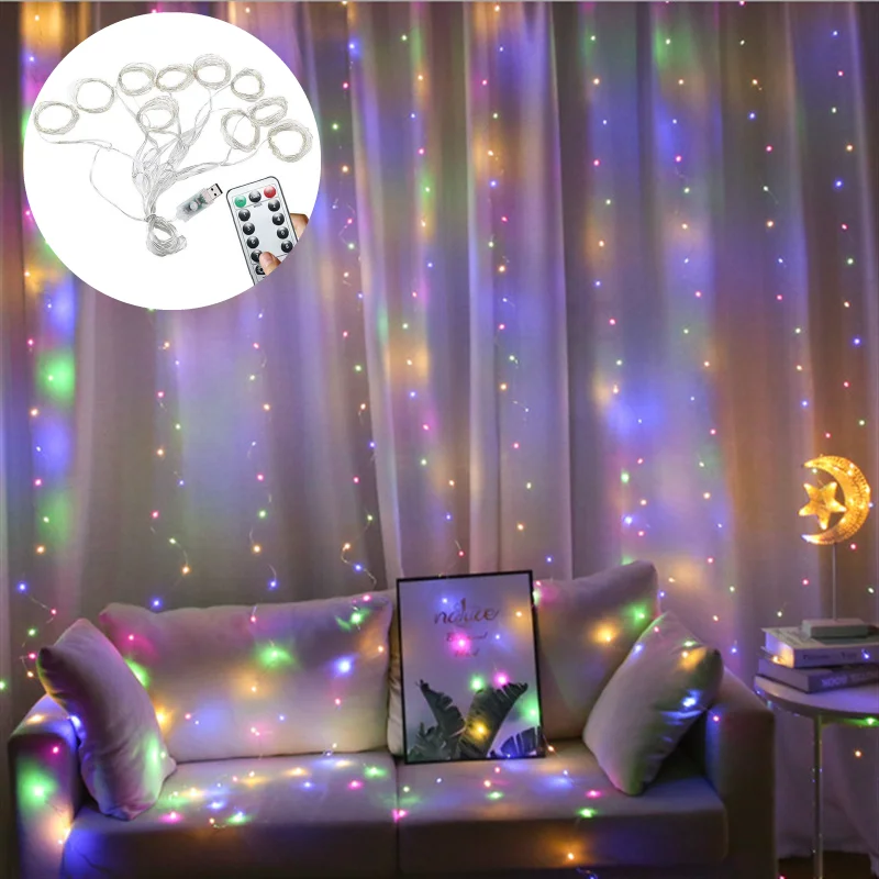 

LED String light Silver Wire Fairy Garland Home Christmas Tree Wedding Curtain Party Decoration Holiday lights LED String light