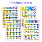 4 шт.компл. плакаты А4 на английском языке для детей дошкольного возраста, украшение для классной комнаты учебные пособия для раннего развития