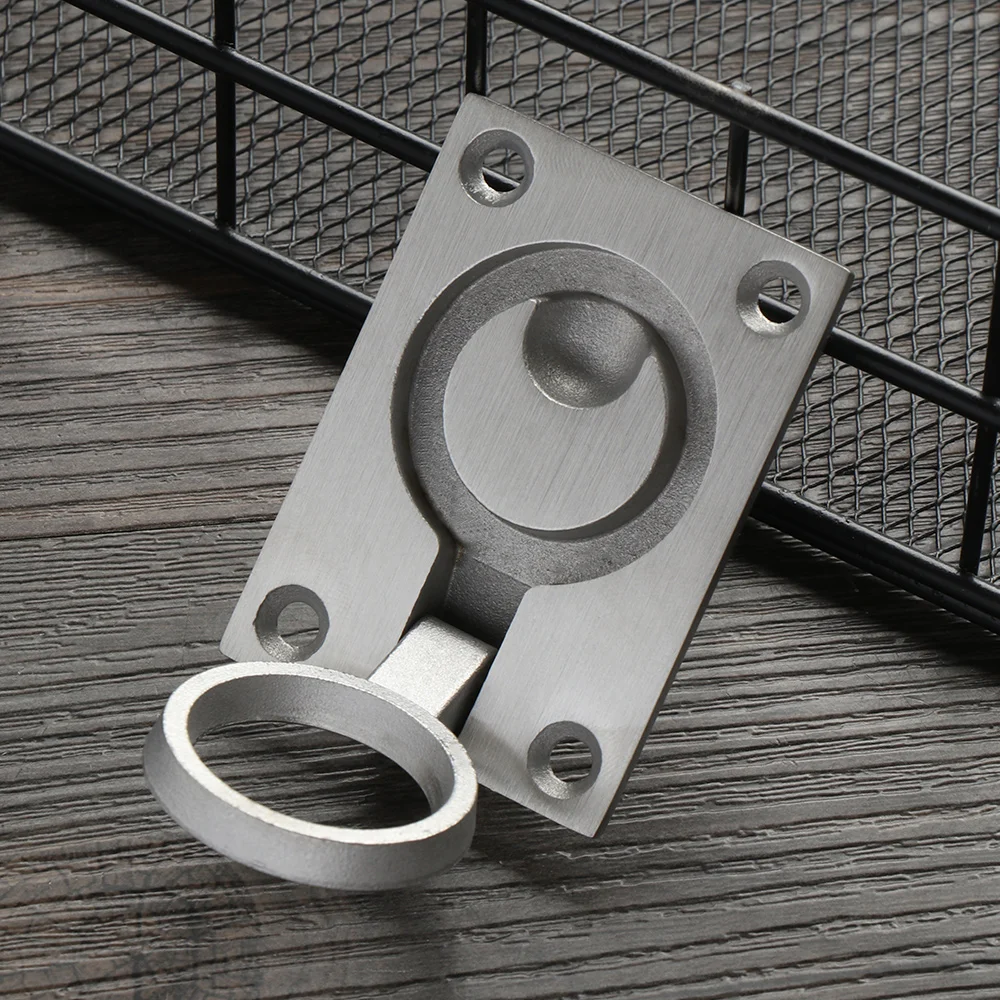 Встраиваемые ручки для дверей шкафа из нержавеющей стали выдвижное кольцо