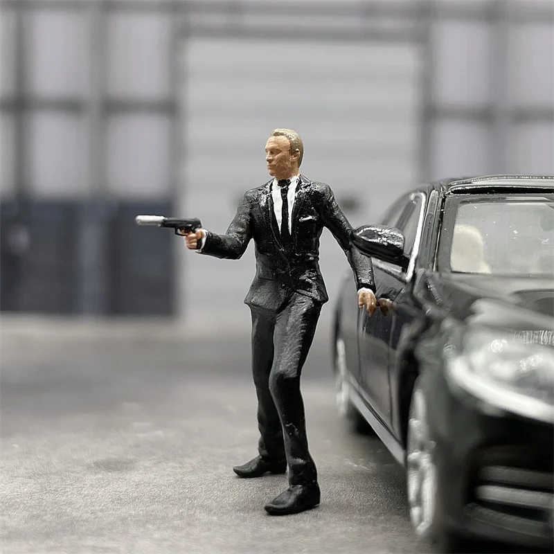 Масштаб 1/64 модель 007 подъемник пистолета Джеймс Бонд литая машинка статическая