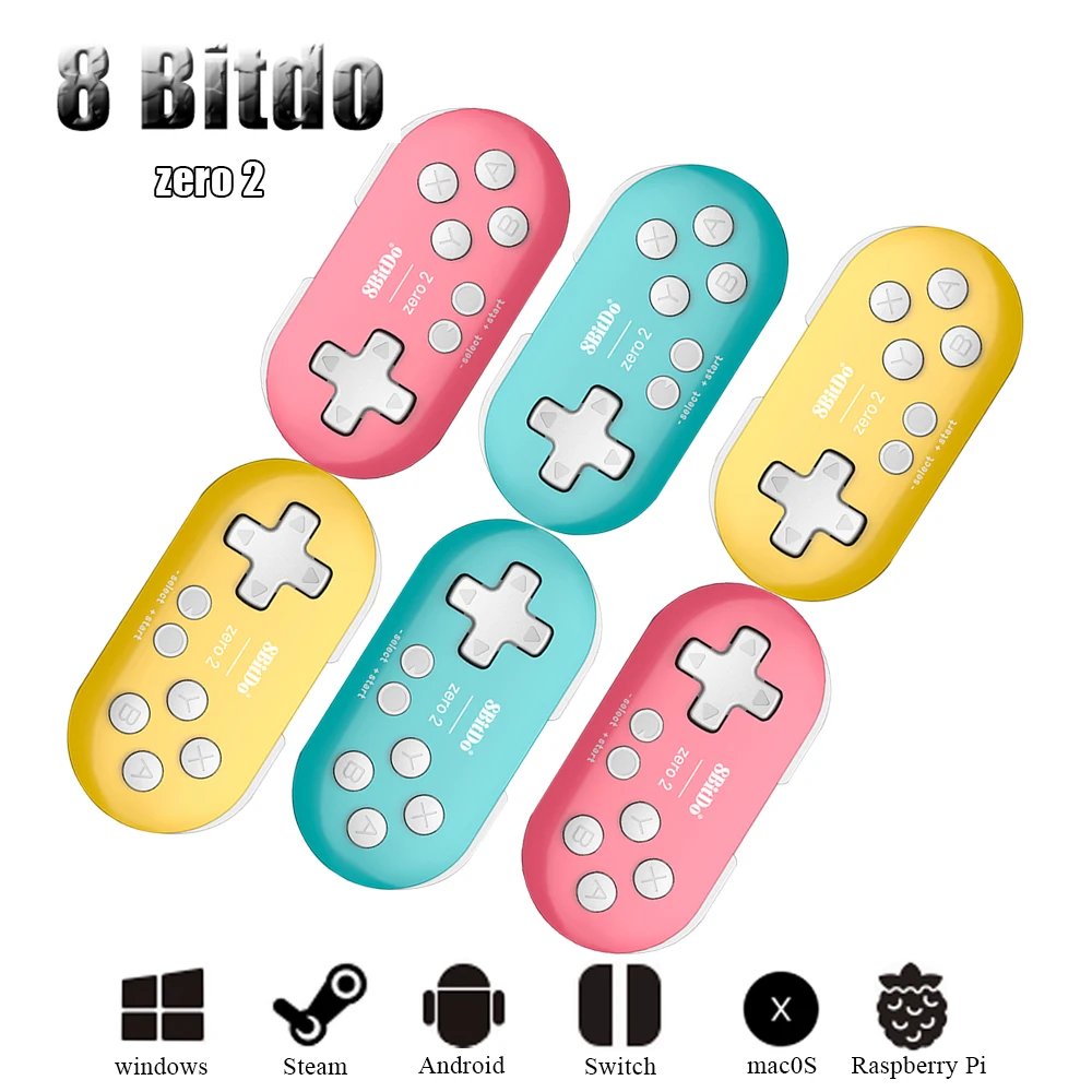 Беспроводной Bluetooth геймпад 8bitdo Zero 2 игровой контроллер для Nintendo Switch Raspberry PI Steam Win