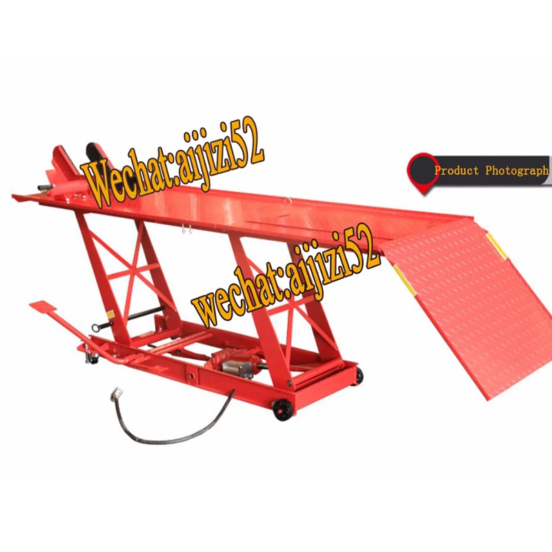 Подъемник для мотоцикла с воздушным приводом ручной двойного назначения