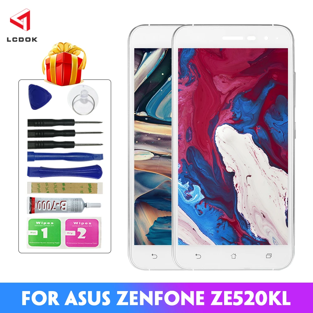 100% тестовый ЖК дисплей для Asus Zenfone 3 ZE520KL Z017D Z017DA Z017DB кодирующий преобразователь