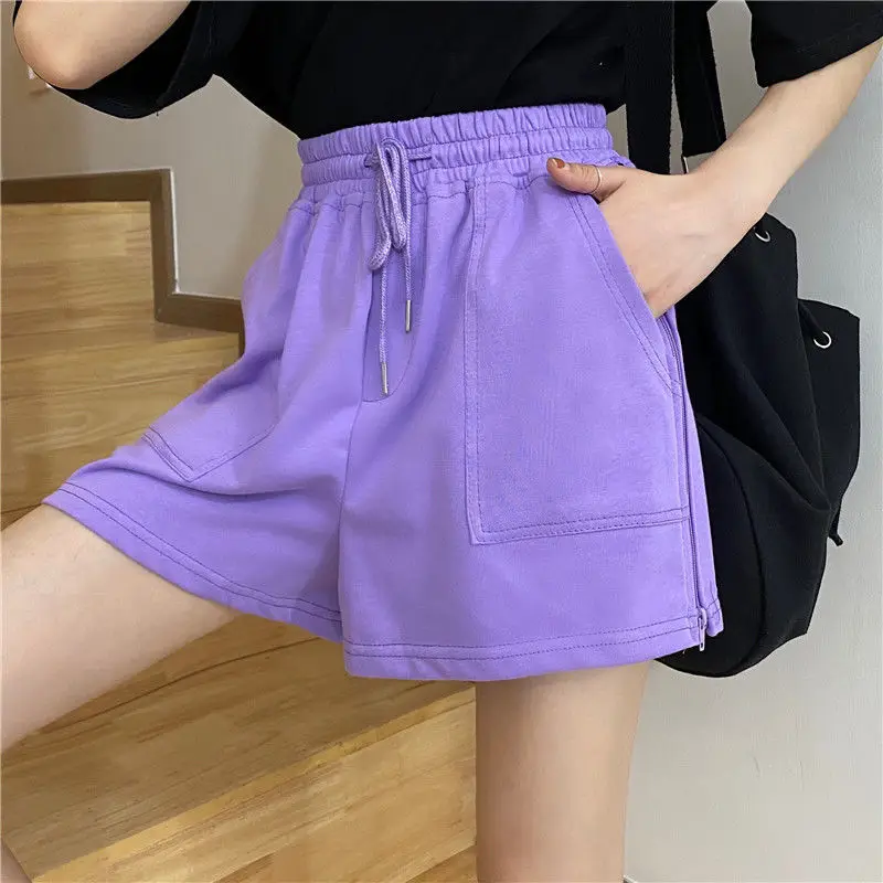 Шорты женские яркие стильные для досуга на молнии универсальные студенческие