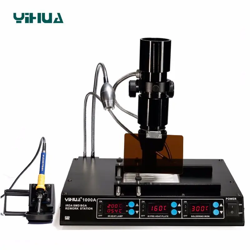 

YIHUA 1000A Soldering Station Infrared Rework Station 3 in 1 BGA Lead-Free Soldering Station Laptop Motherboard Repairing Tools
