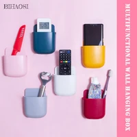 Wall Mounted Punching Free Remote Control Storage Box Mobile Phone Remote Control Board Shelf Kitchen Home office Storage Rack