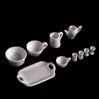 10pcsset for barbie doll accessiores doll house decor kitchen classic toy tea cups plates tableware set pretend play girl gift