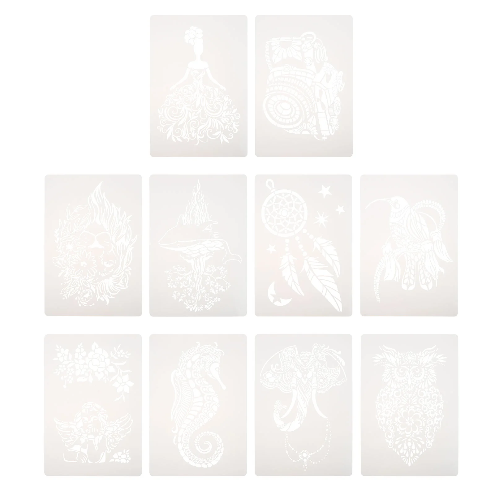 

10pcs Abstract Art Stencil Reusable Exquisite Craft Painting DIY Template