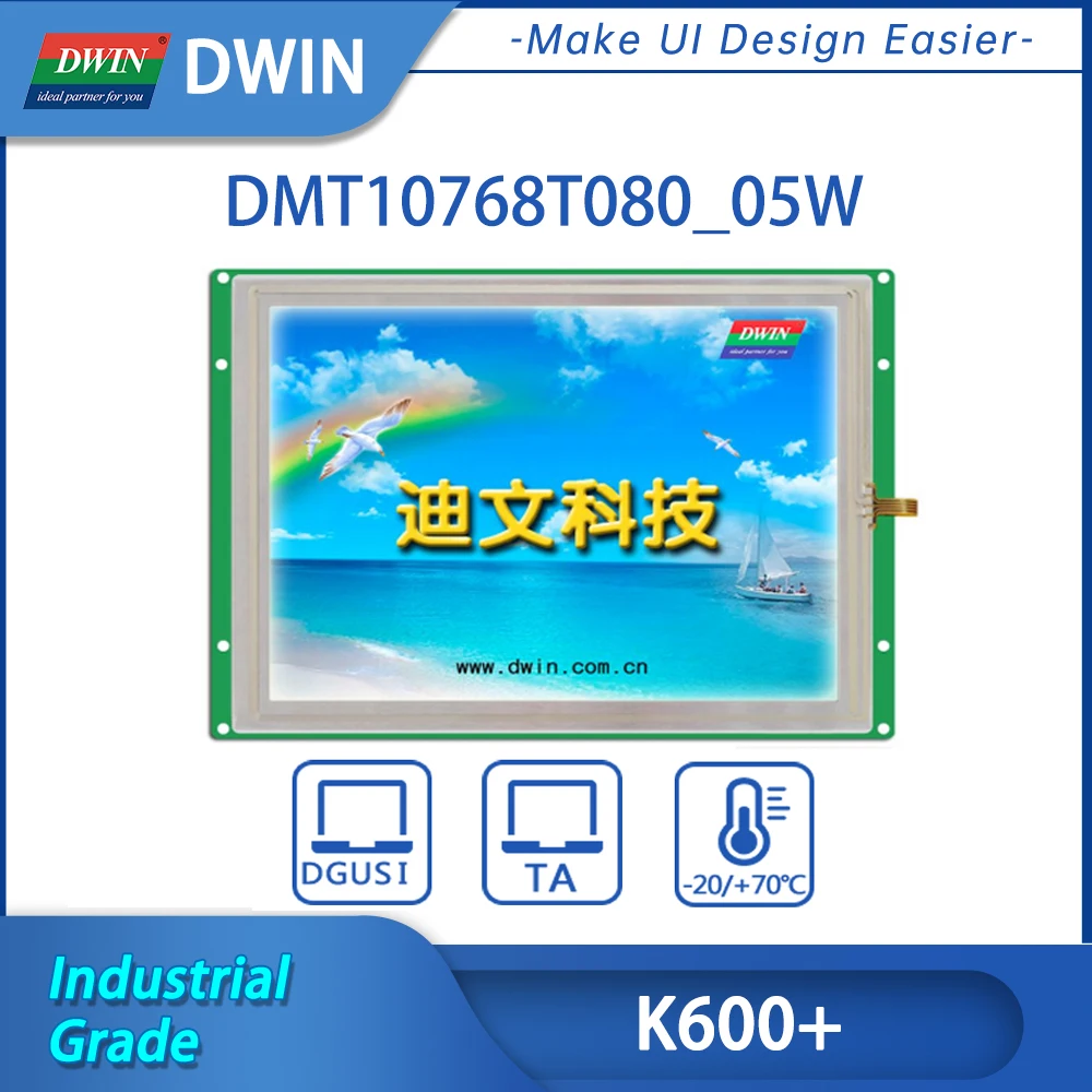 

DWIN TFT ЖК-дисплей 8,0 дюймов 1024*768 HMI Сенсорная панель 65K цвета интеллектуальный UART ЖК-модуль
