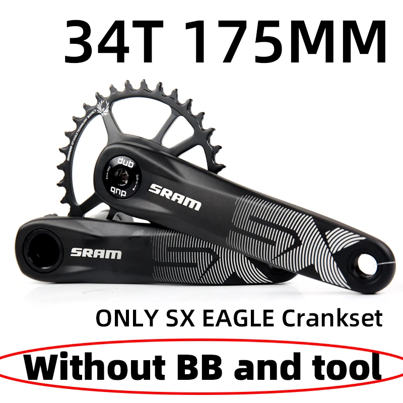 34 175 without BB SRAM SX EAGLE 12 speed DUB 30 32 34T стальная цепь 170 мм 175 мм MTB велосипедный шатун - Цвет: 34 175 without BB