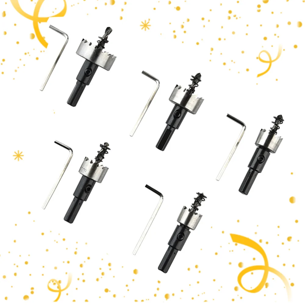 

5Pcs High Steel Perforated Electric Drill Bit Stainless Steel Reamer Metal Sheet Hole Opener Golden