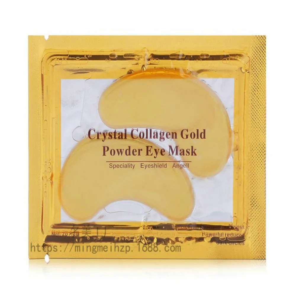 Коллагеновая маска для глаз с кристаллами 24 К 1 шт. Антивозрастные/темные