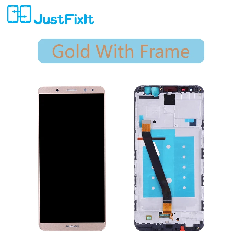 Gold with Frame 5," 1920x1080 ips ЖК-дисплей для huawei mate 10 Lite ЖК сенсорный экран дигитайзер Запасные части - Цвет: Gold with Frame