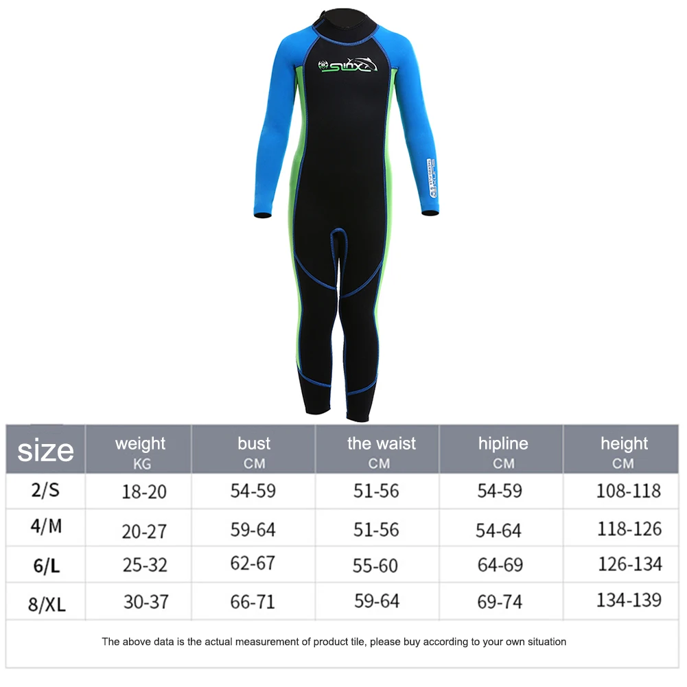 

2mm Neoprene Kids Wetsuits Swimming Diving Suits Long Sleeves Universal Surfing Snorkel Children Keep Warm One Pieces Wetsuit