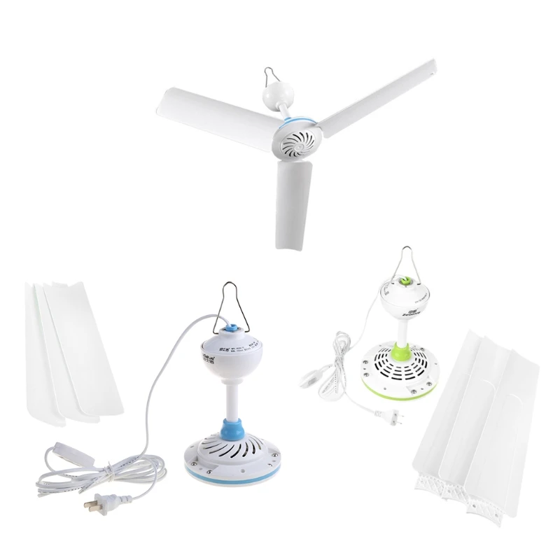 

W3JD 220V 15.7 to 41 inch Silent Ceiling Fan Mute Electric Hanging Fan with Switch for Dining Living Room Home Bed Dormitory