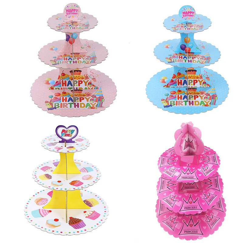 3-уровневый милый держатель для торта подставка кексов товары вечеринки в честь
