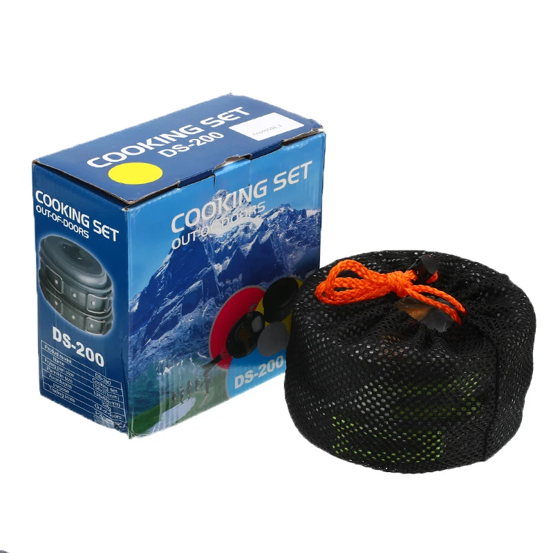 7 шт./компл. уличная посуда для кемпинга алюминиевая сковорода миска ложка супа