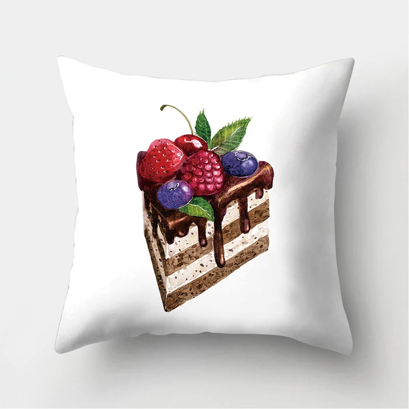 Торт десерт Узор Декоративная Подушка Наволочка Чехол для подушки из полиэстера