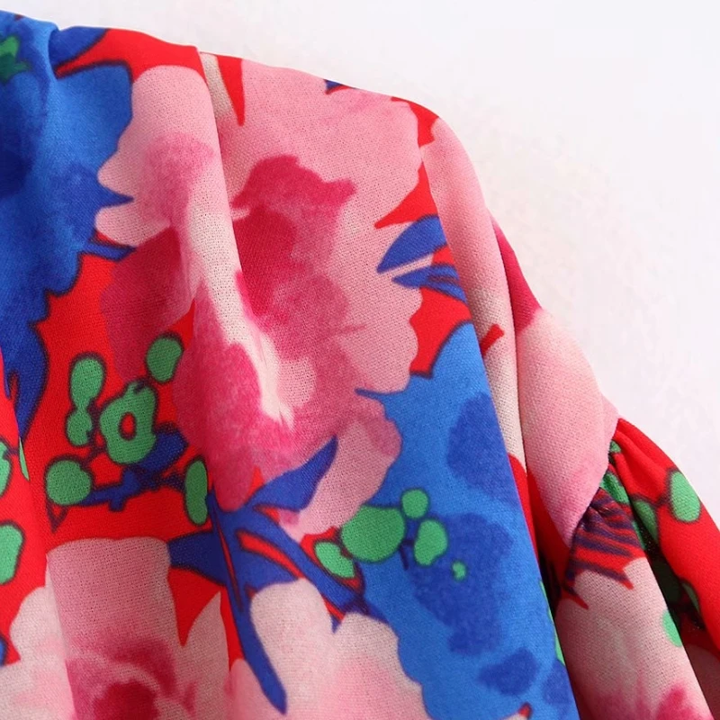 Новый женский винтажный цветной цветочный принт повседневное кимоно блузка