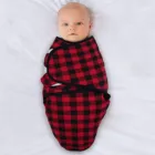 Спальный мешок для младенцев, Хлопковое одеяло для новорожденных, модный клетчатый спальный мешок, мягкие пеленки для новорожденных