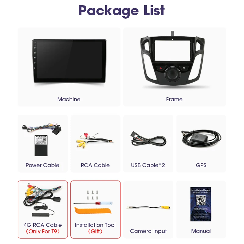 

JMCQ 8 Core Mirror connection Car Radio Multimidia Video Player For Ford Focus 3 Mk 3 Salon 2012-2017 2 din RDS DSP with CANBUS