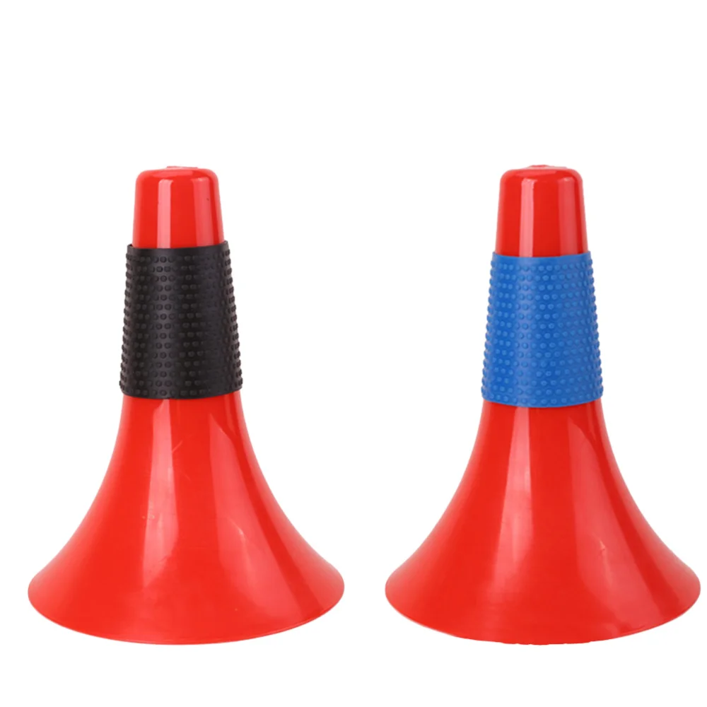 

Red Spot Marker Cones Strong Toughness Horn Cones Sign Skating Flat Base Cone Windproof Football Obstacle (Black Cover)