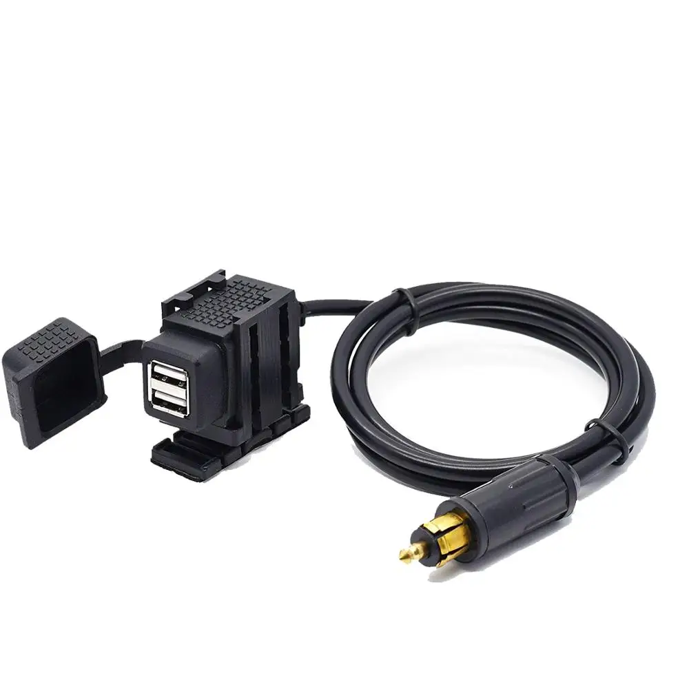 Разъем DIN Hella на 2 1 а с двумя USB портами адаптер питания для Мотоцикла